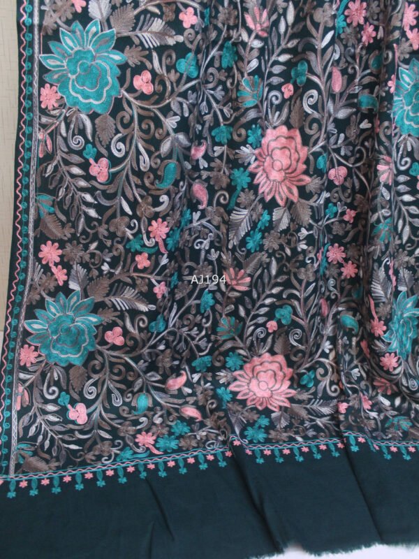 Pashmina Embroidered Shawl | Kashmiri Aar Work Embroidery Perfect Gift in Sale Price