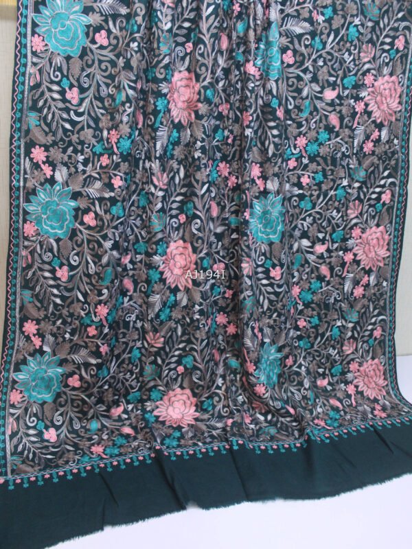 Pashmina Embroidered Shawl | Kashmiri Aar Work Embroidery Perfect Gift in Sale Price - Image 2