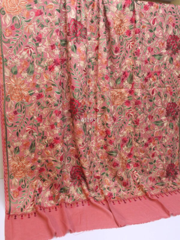 Pashmina Embroidered Shawl | Kashmiri Aar Work Embroidery Perfect Gift in Sale Price - Image 2