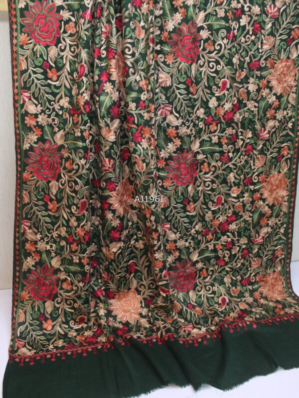 Pashmina Embroidered Shawl | Kashmiri Aar Work Embroidery Perfect Gift in Sale Price - Image 2