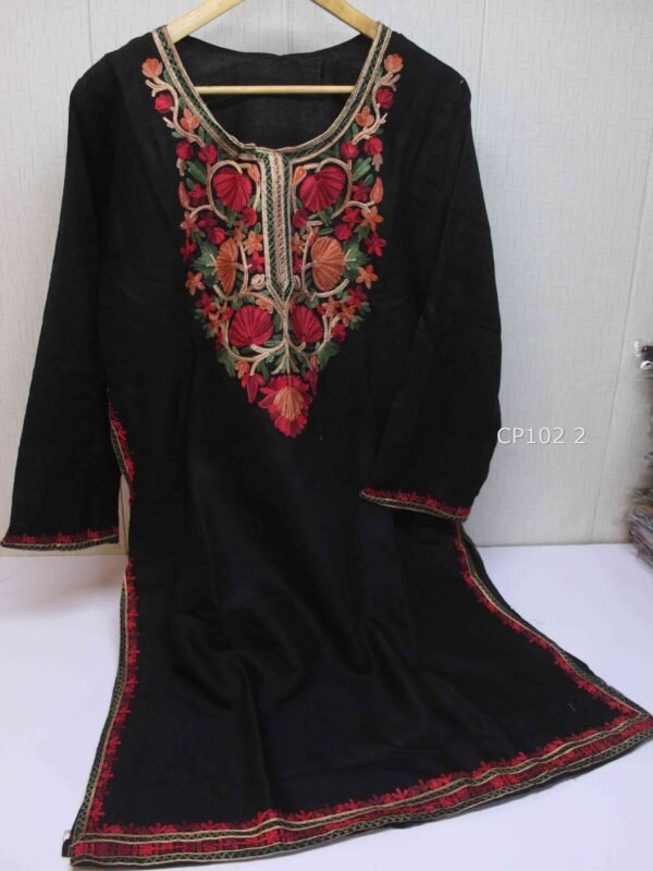 Pheran Kashmiri Embroidered On Pashmina Fabric (Copy)