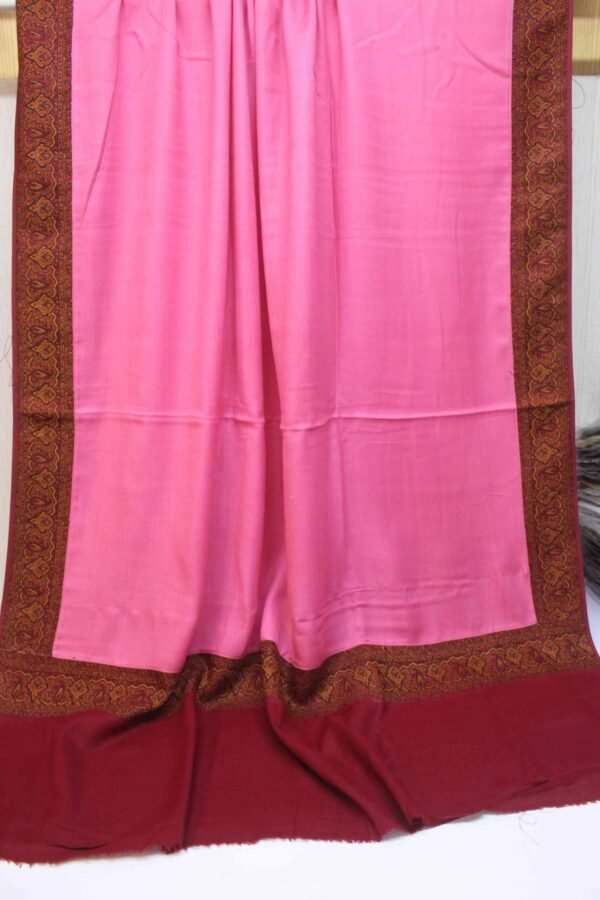 Kani Border Pashmina Shawl | Perfect Gift Item in Sale Price | Pink