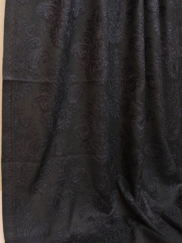 Pashmina Embroidered Shawl | Kashmiri Aar Work Embroidery Perfect Gift in Sale Price Black - Image 3