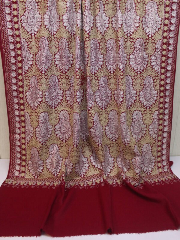 Pashmina Embroidered Shawl | Kashmiri Aar Work Embroidery Perfect Gift in Sale Price - Image 2