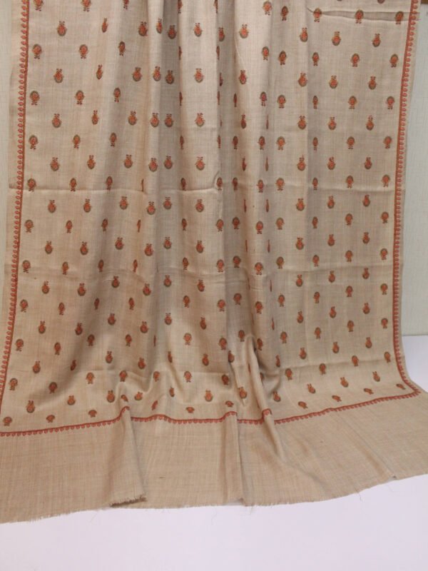 Pashmina Shawl | Bouti Jaal Embroidery Beautiful Shawl to Give as Gift to Someone Special - Image 2