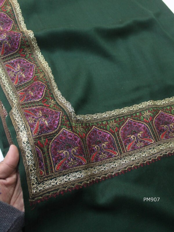 Pashmina Shawl | Papermache Border with Tilla Embroidery Fancy Shawl Perfect Gift 2024 Design