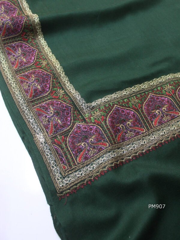 Pashmina Shawl | Papermache Border with Tilla Embroidery Fancy Shawl Perfect Gift 2024 Design - Image 2