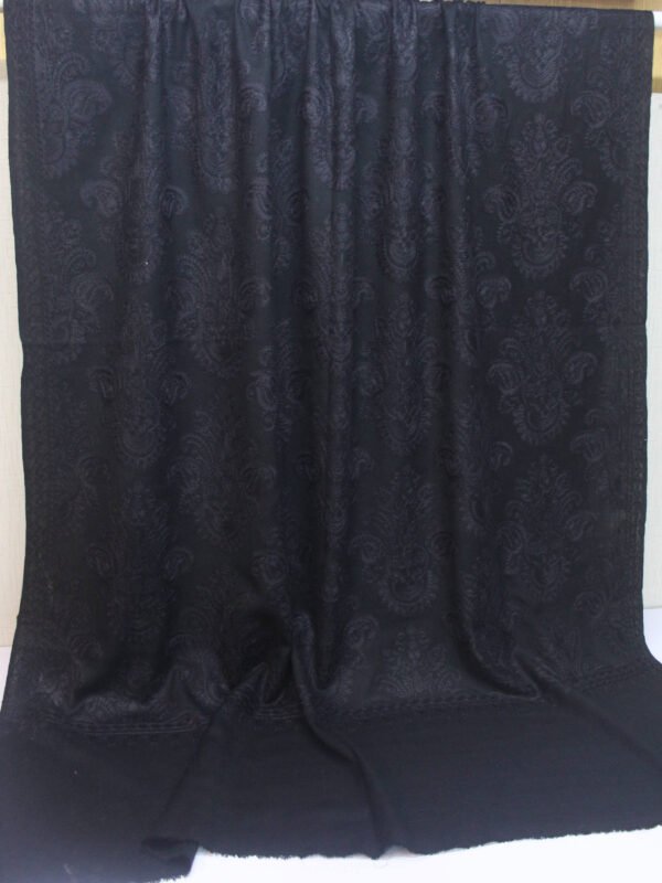 Pashmina Embroidered Shawl | Kashmiri Aar Work Embroidery Perfect Gift in Sale Price Black - Image 4