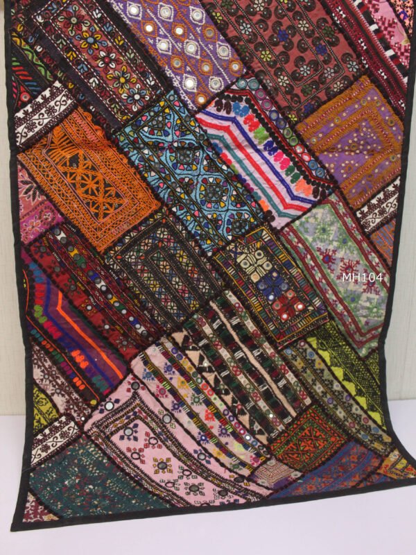 Medium Wall Hanging | Beautiful Traditional Sindhi Handmade Antique Patchwork 54x26 inches