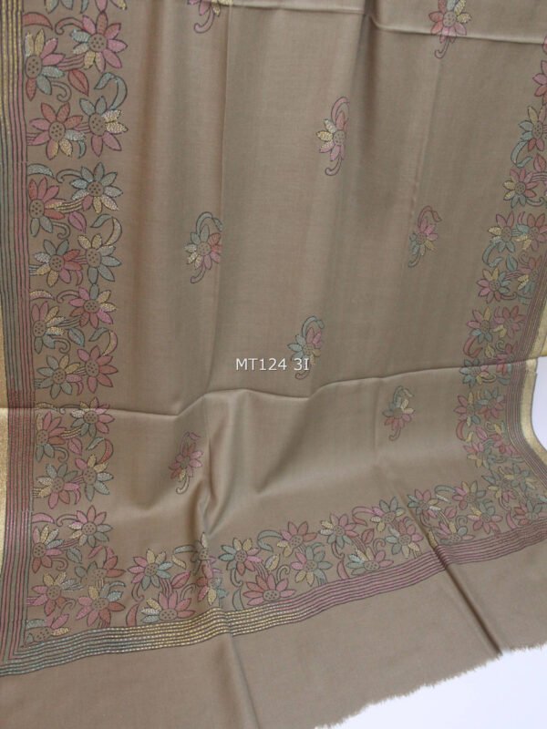 Pashmina Handmade Full Embroidered Shawl Perfect For Gifts - Image 2