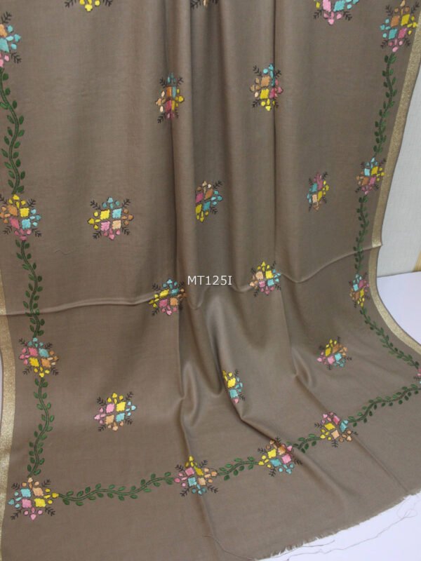 Pashmina Handmade Full Embroidered Shawl Perfect For Gifts - Image 2