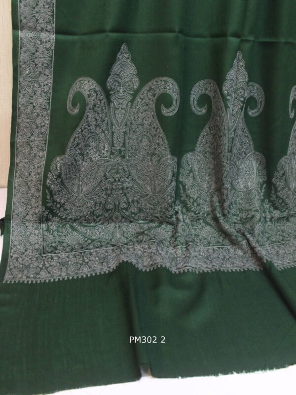 Pashmina Shawl | Papermache Border and Palla Embroidery 2024 Design