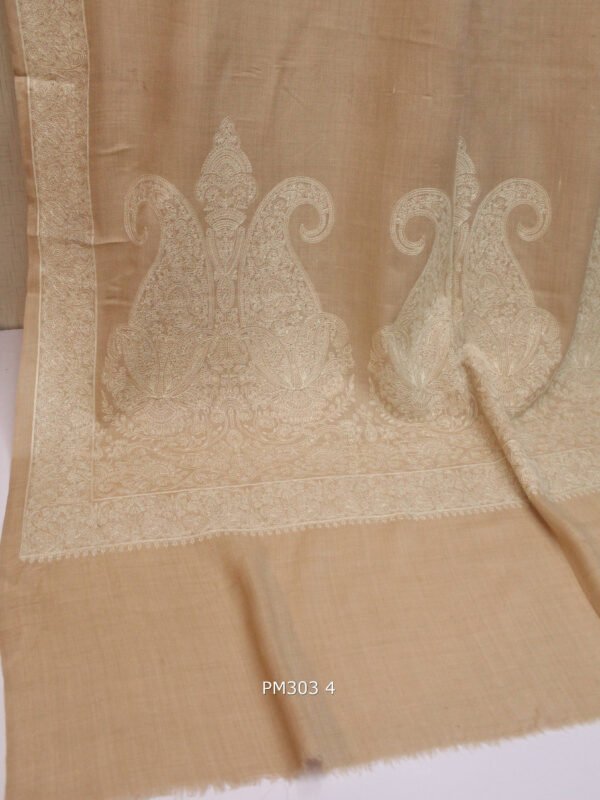 Pashmina Shawl | Papermache Border and Palla Embroidery 2024 Design