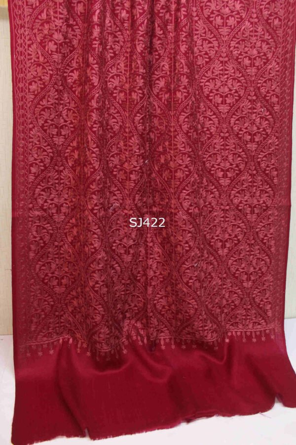 Pashmina Stole Full Embroidery Kashmiri Work in Sale Price perfect Gift 80x28 inches