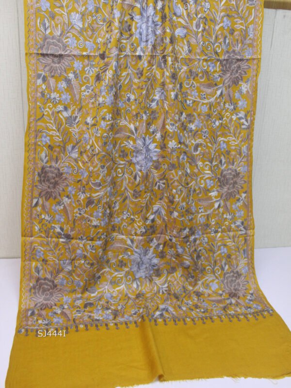 Pashmina Stole Full Embroidery Kashmiri Work in Sale Price perfect Gift 80x28 inches - Image 2