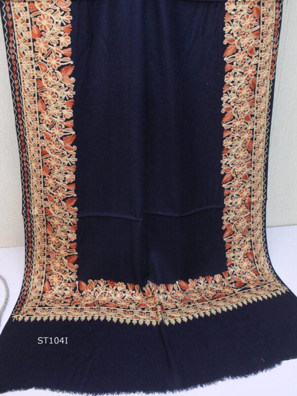 Pashmina Stole | Aari Border Embroidery 4 Side Border Perfect Gift - Image 2