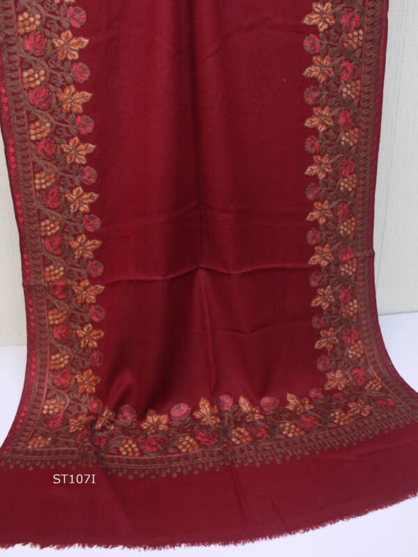 Pashmina Stole | Aari Border Embroidery 4 Side Border Perfect Gift - Image 2