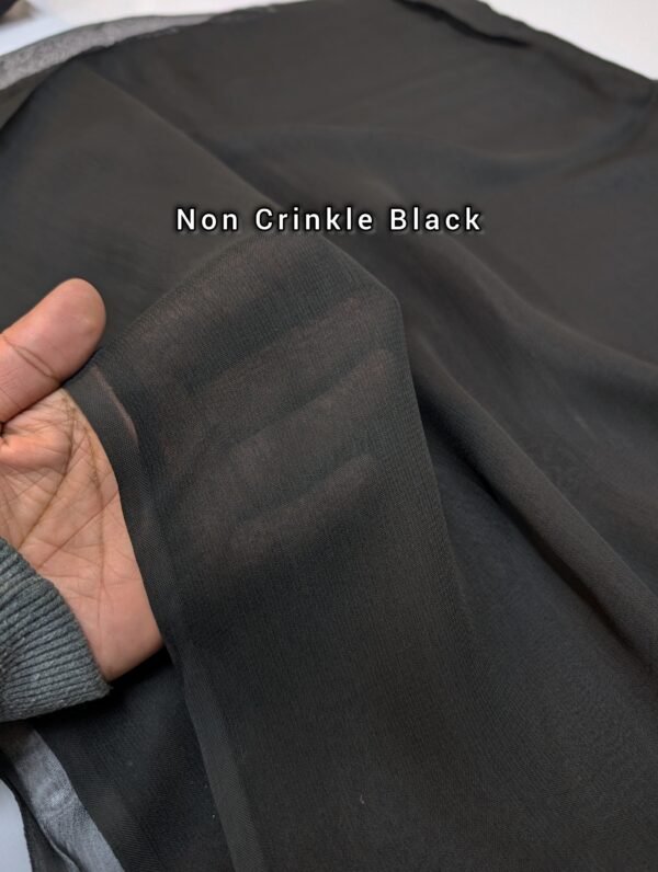 Plain Black Chiffon Dupatta (Non Crinkle) Beautiful Dupatta