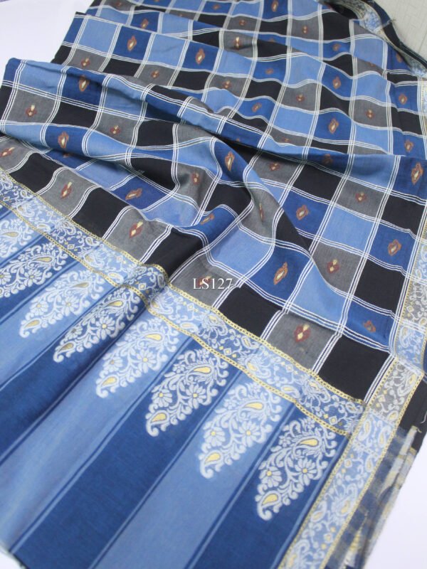 Pure Lawn Jacquard Check Design Work Beautiful Shawl 2025 Design