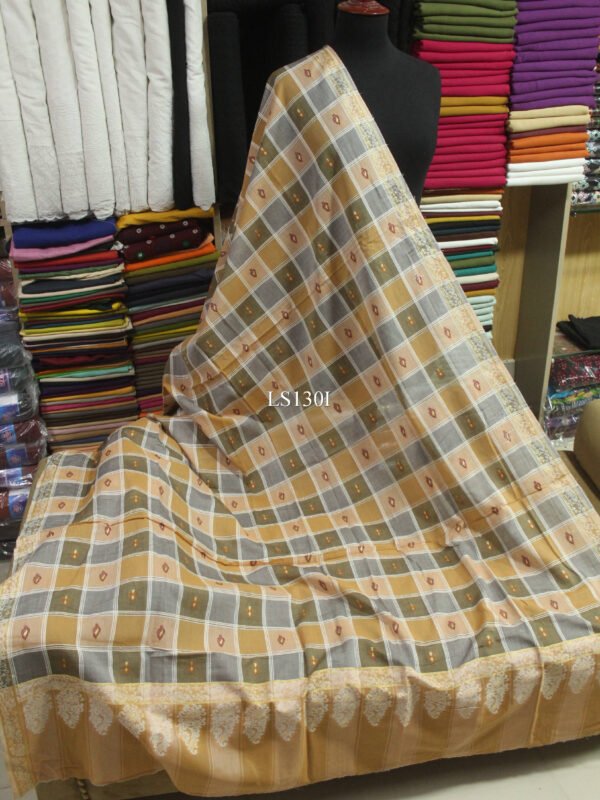 Pure Lawn Jacquard Check Design Work Beautiful Shawl 2025 Design - Image 2