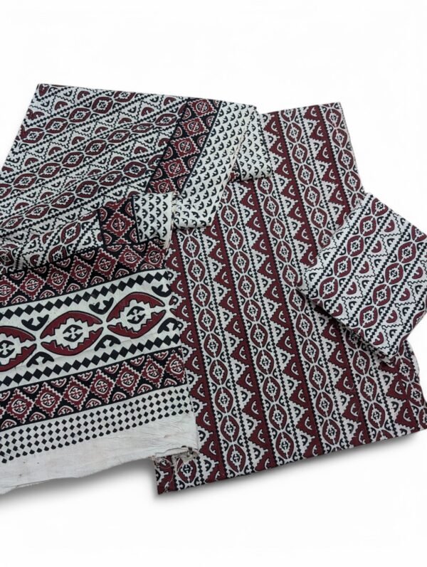 Ajrak Cotton 3 Piece Unstitched Suit 25% OFF