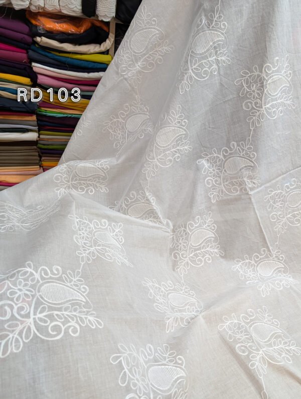 White Pure Lawn Embroidered Dupatta