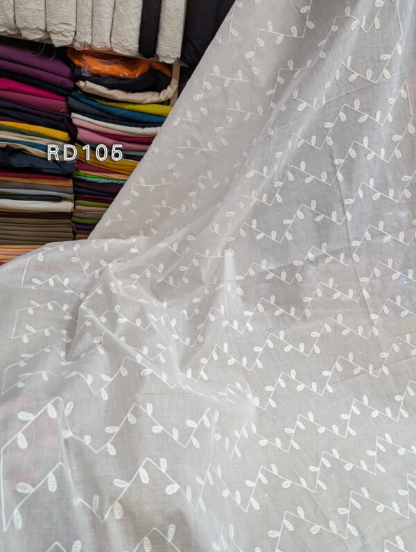 White Pure Lawn Embroidered Dupatta