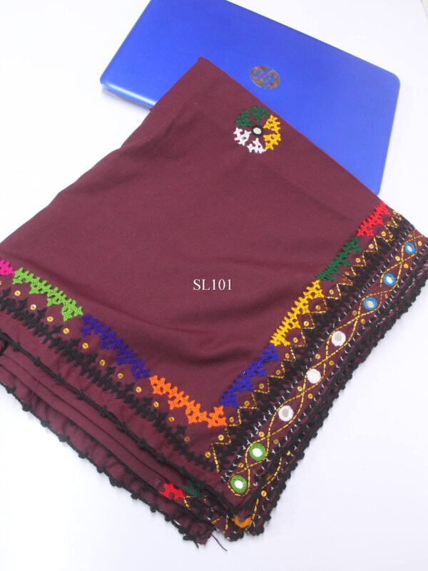 Swiss Lawn Handmade Sindhi Shawl 4 Side Border Perfect Gift