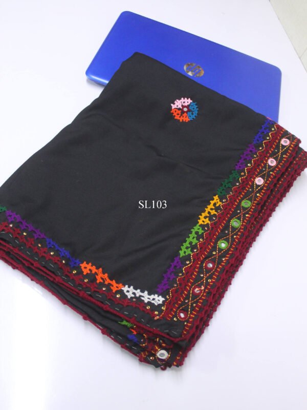 Swiss Lawn Handmade Sindhi Shawl 4 Side Border Perfect Gift