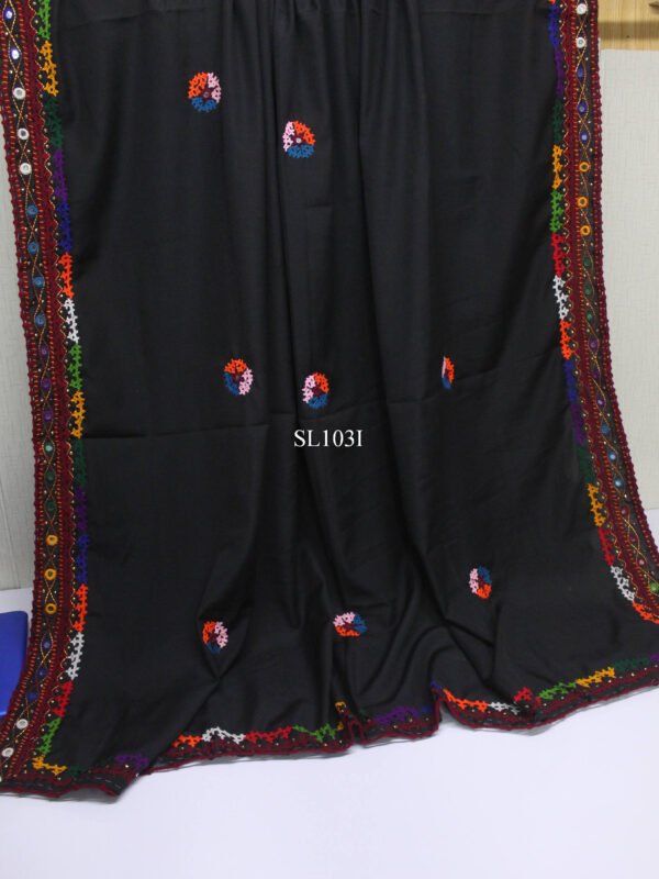 Swiss Lawn Handmade Sindhi Shawl 4 Side Border Perfect Gift - Image 2