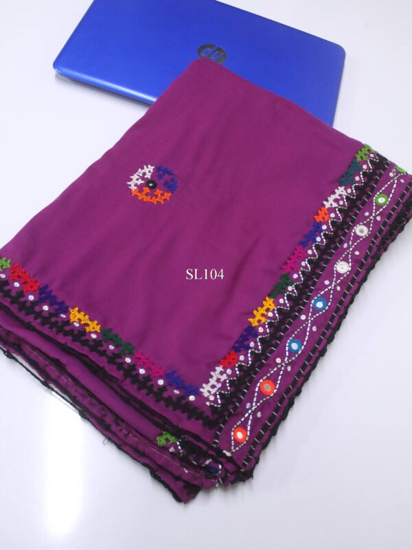 Swiss Lawn Handmade Sindhi Shawl 4 Side Border Perfect Gift