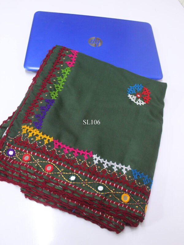 Swiss Lawn Handmade Sindhi Shawl 4 Side Border Perfect Gift