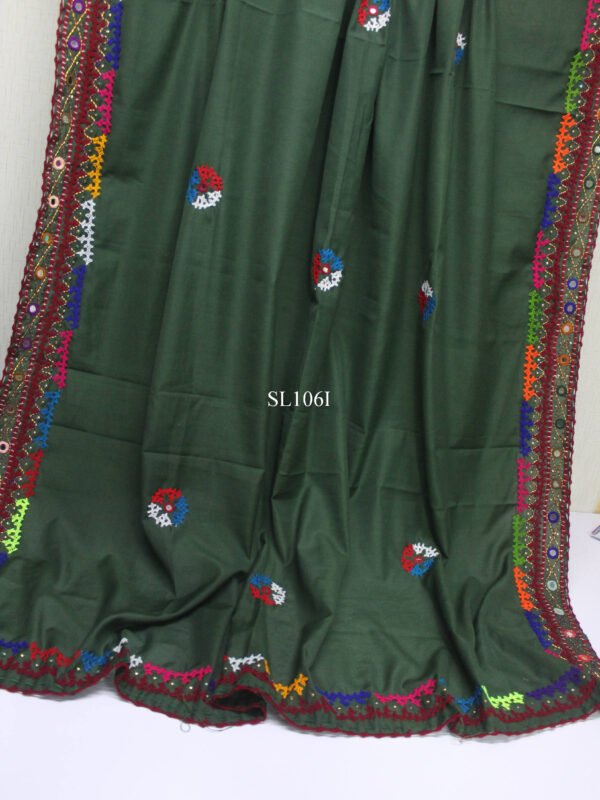 Swiss Lawn Handmade Sindhi Shawl 4 Side Border Perfect Gift - Image 2