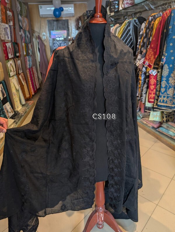 Chikankari Lawn Shawl | Pure Lawn - Image 2