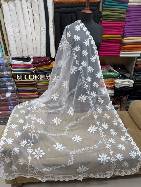 Net Dupatta | Soft Breeze Net Embroidered