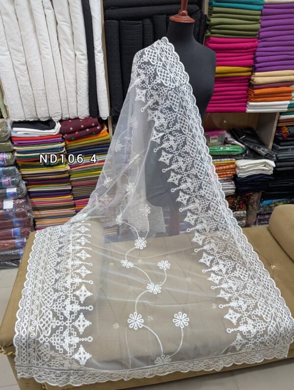 Net Dupatta | Soft Breeze Net Embroidered