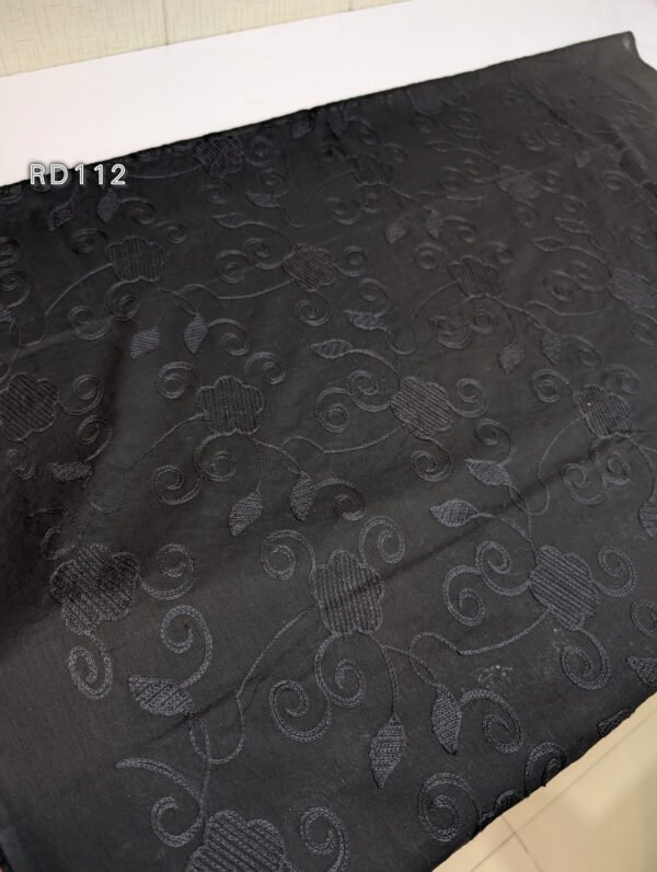 Black Pure Lawn Embroidered Dupatta