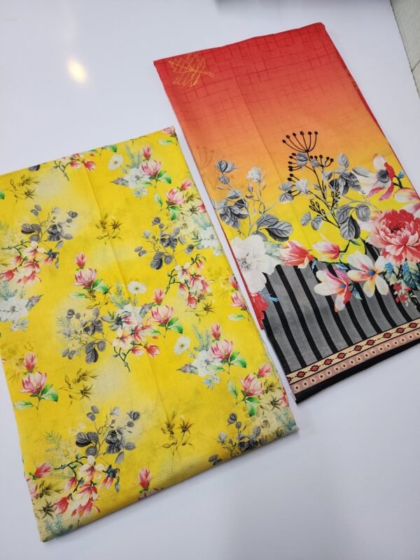 3 Piece Doriya Lawn Printed Suit With Lawn Dupatta