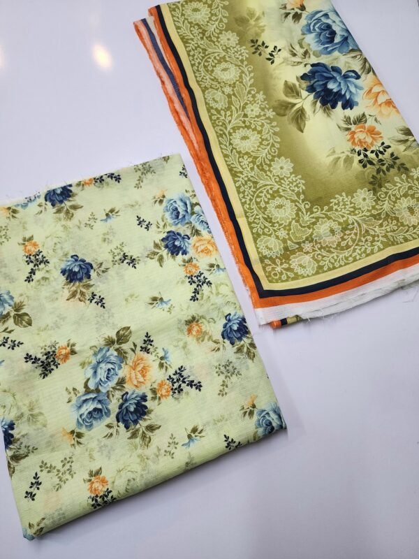 3 Piece Doriya Lawn Printed Suit With Lawn Dupatta