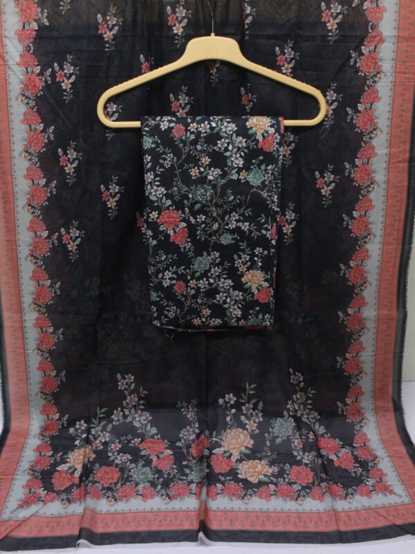 3 Piece Doriya Lawn Printed Suit With Lawn Dupatta - Image 2