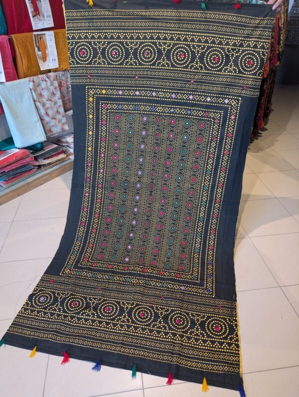 Ajrak Cotton Handmade Dupatta Embroidered