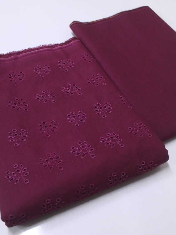 Chikankari Doria Lawn 6 Yards 2 Piece Breeze Lawn Suit | Purple