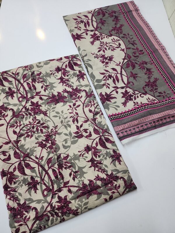 3 Piece Doriya Lawn Printed Suit With Lawn Dupatta