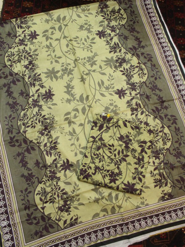 3 Piece Doriya Lawn Printed Suit With Lawn Dupatta - Image 4