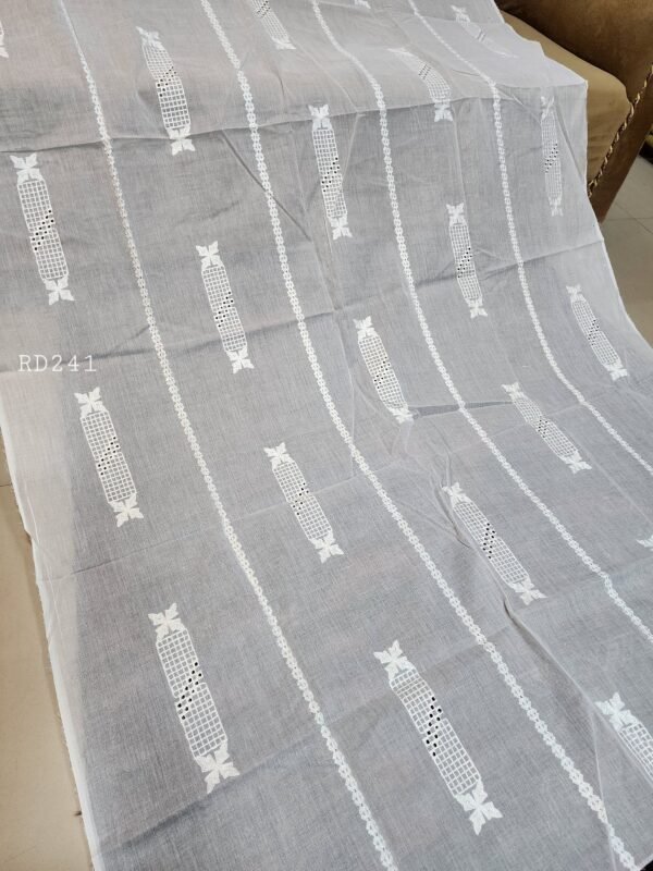 White Pure Lawn Embroidered Dupatta With Tarkashi | RD241