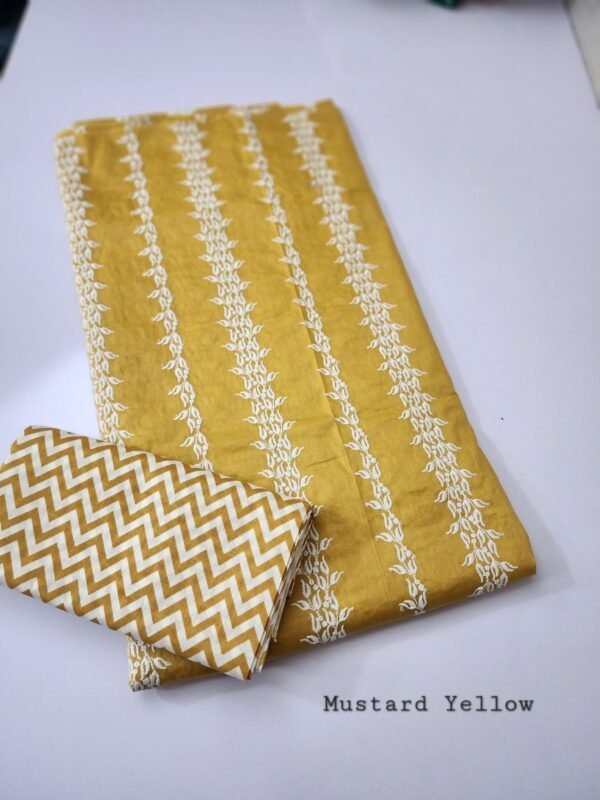 Chikankari Lawn 2 Piece Suit Lining Design | Mustard Yellow