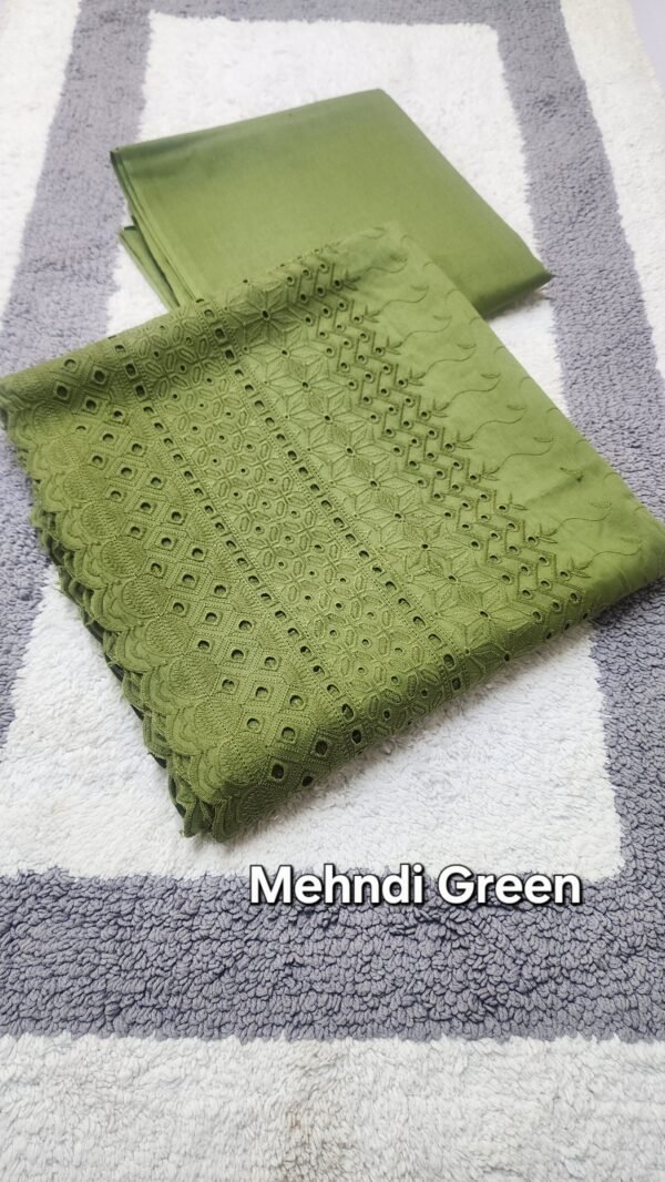 Chikankari Lawn 2 Piece Suit Daman Bore Long Length Suit