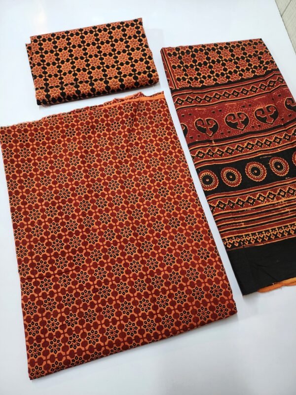 Ajrak Cotton 3 Piece Unstitched Suit 25% OFF