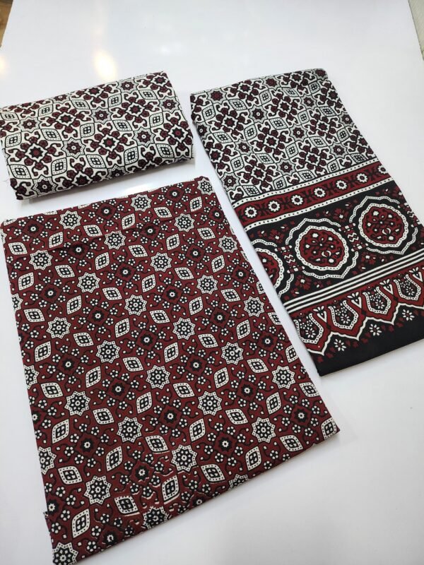 Ajrak Cotton 3 Piece Unstitched Suit 25% OFF