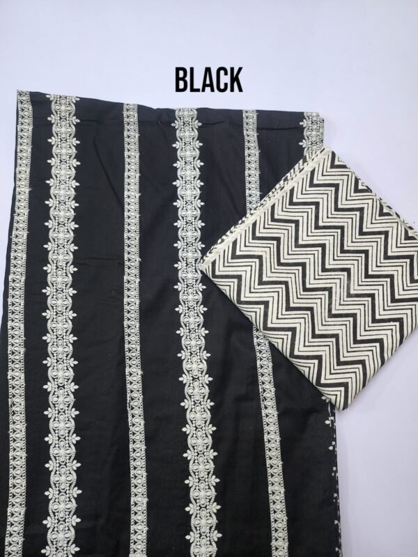 Chikankari Lawn 2 Piece Suit Lining Design | Black